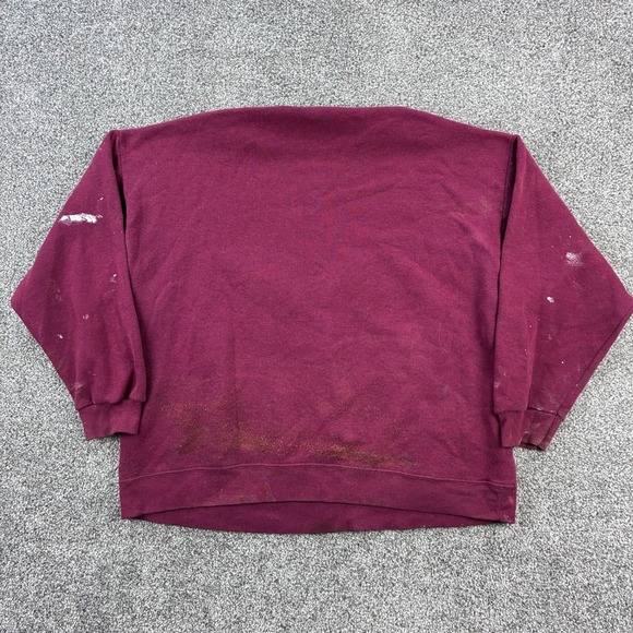 Vintage Winnie The Pooh Sweatshirt Mens Large Red Pooh Bear Eeyore Piglet - Picture 4 of 4